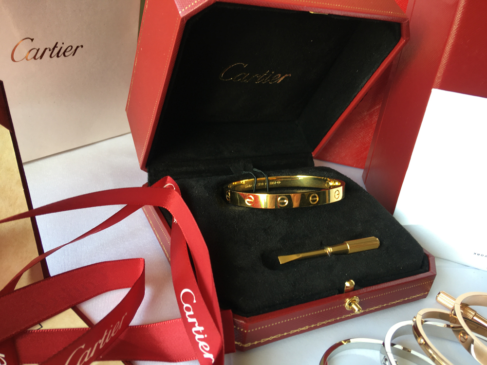 Cartier love bracelet yellow gold. classic