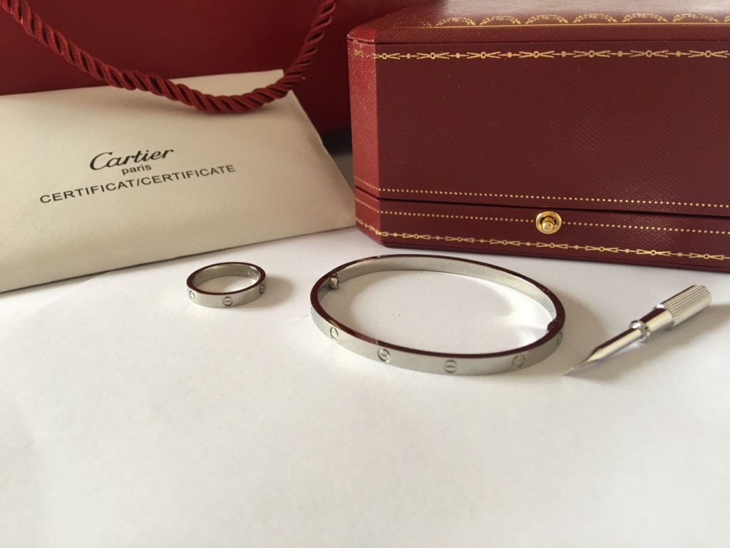 Cartier thin Love Bracelet & Ring