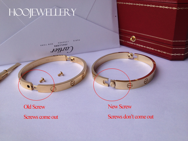 Cartier LOVE bracelet new screw system VS old screw system