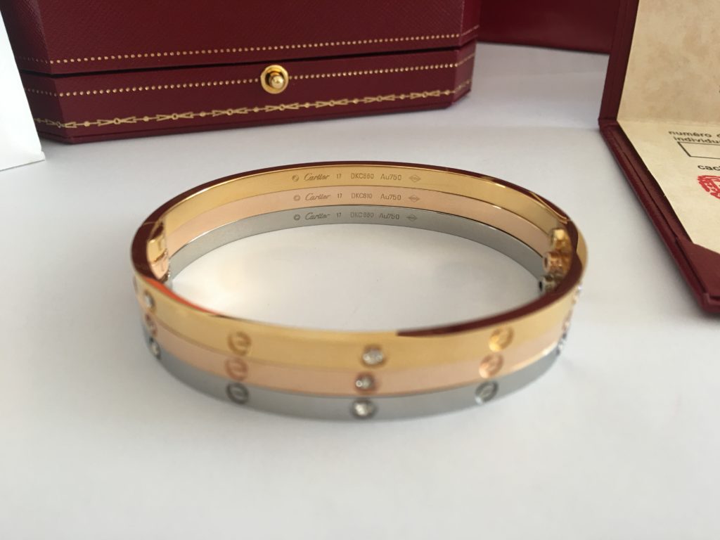 Cartier Thin Love Bracelet Diamonds