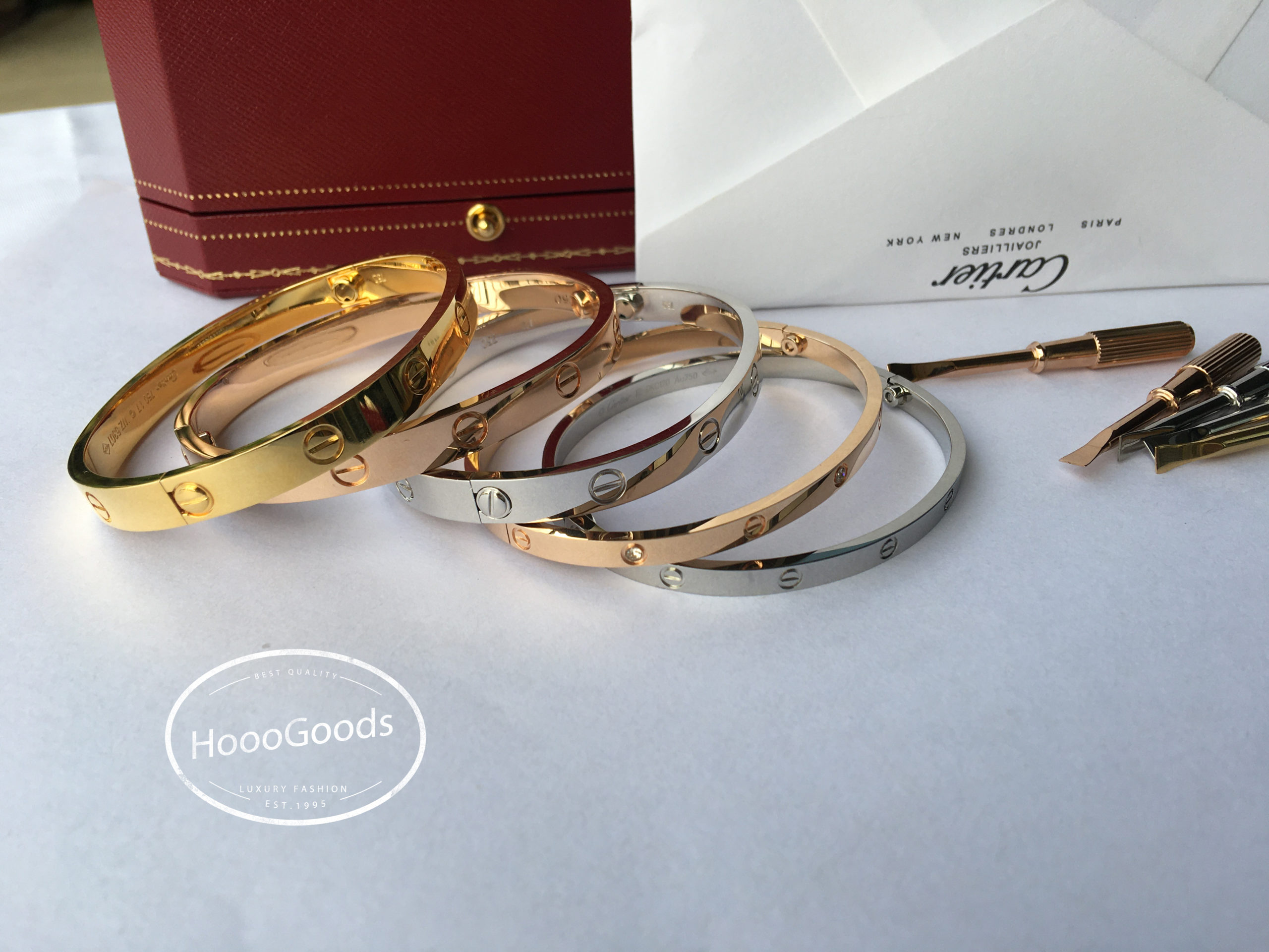 Cartier Love Bracelet small/thin & classic/regular pink, white, yellow