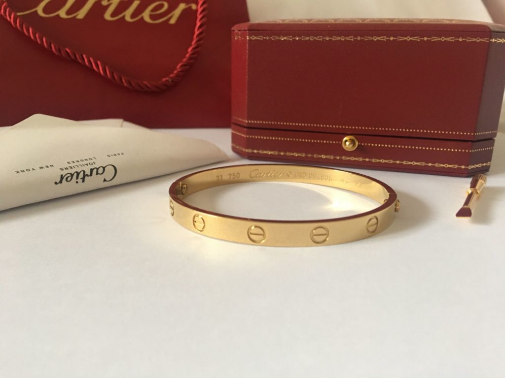 Biggest/Largest Size Cartier Love Bracelet Mens Yellow Gold
