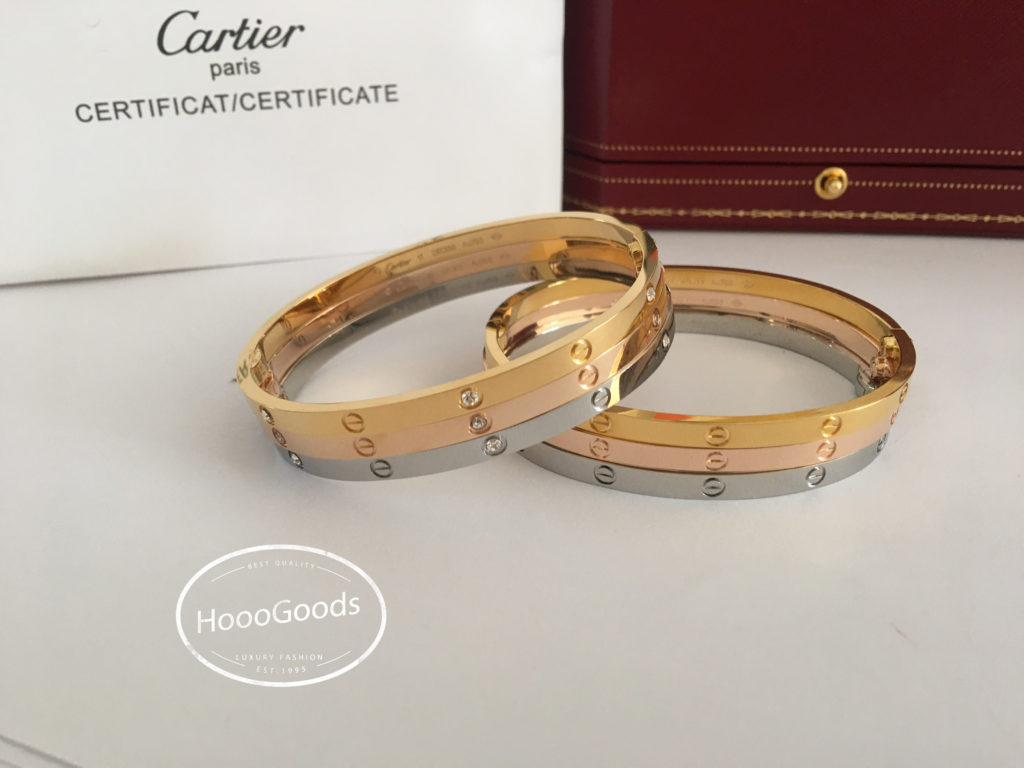 Cartier THIN love bracelet 6 diamonds VS no diamond