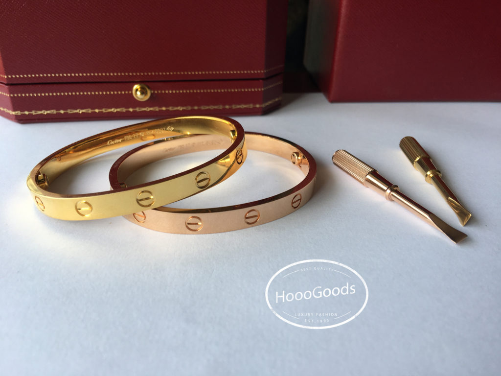 Cartier love bracelet rose gold vs yellow gold