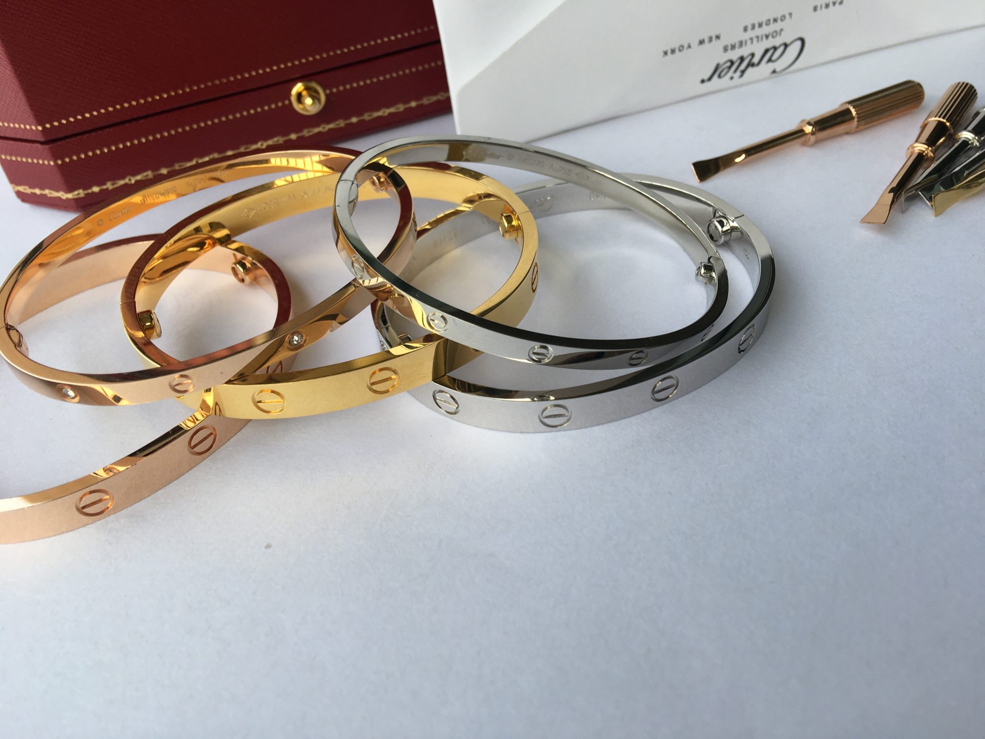 cartier watch and bracelet set