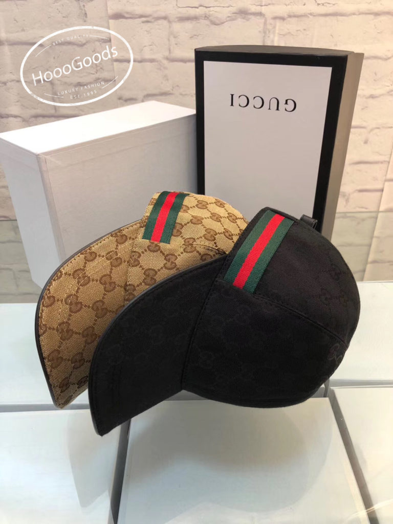 Black Gucci Original GG canvas baseball hat with Web