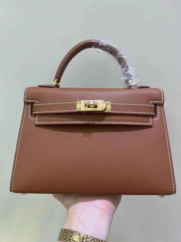 REAL 1:1 HAND-STITCHED SWIFT HERMES MINI KELLY GOLD GHW