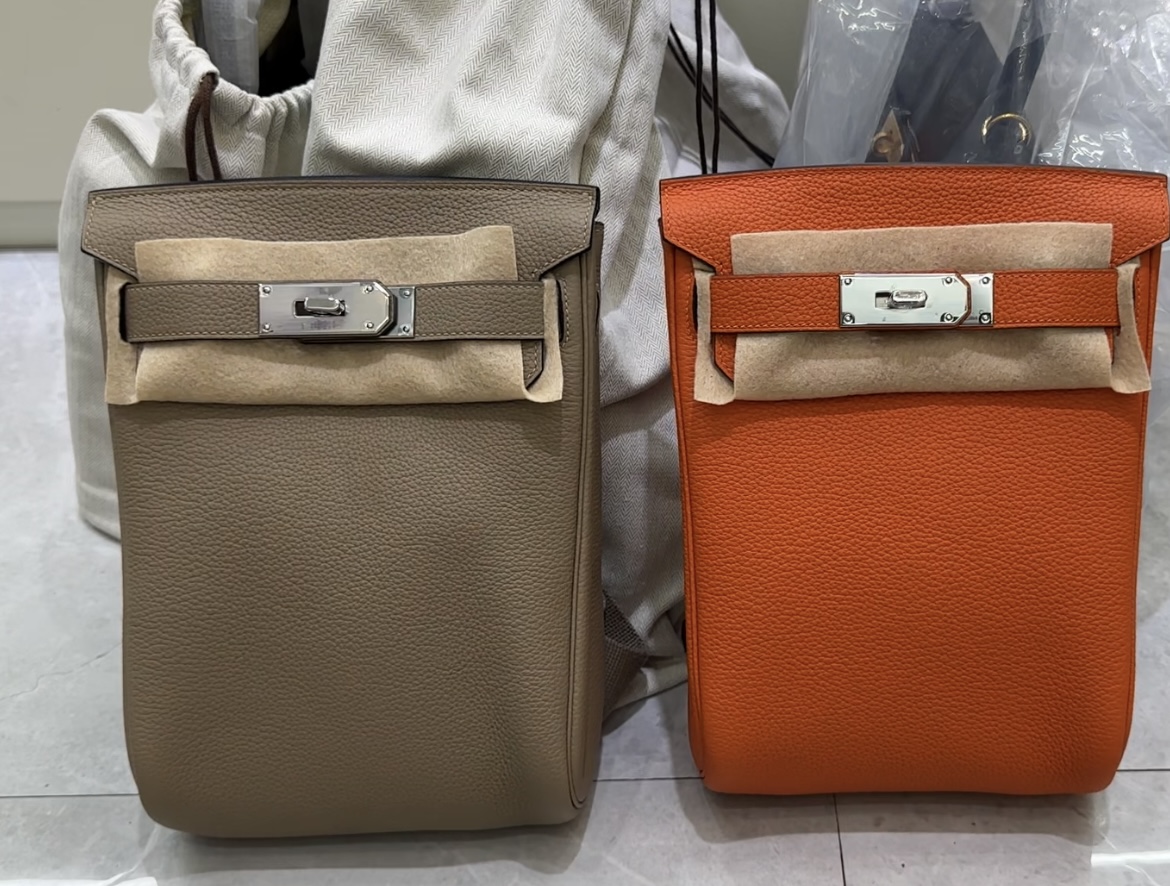 Real 1:1 full handmade Hermes HAC a dos PM Kelly Backpack in 2023